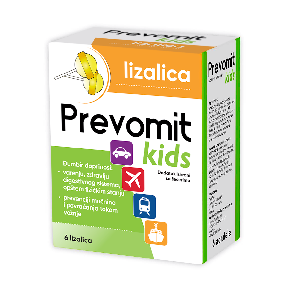 Prevomit Kids lizalice protiv mučnine